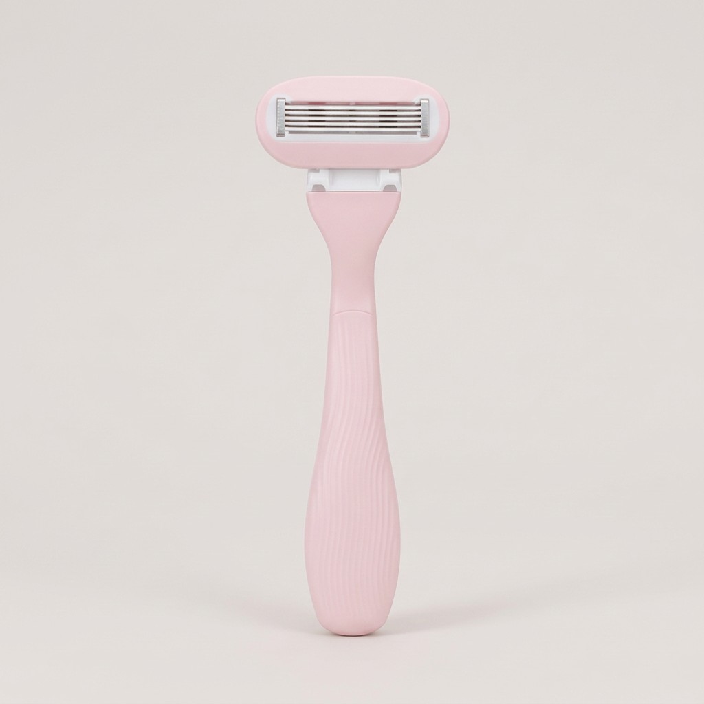 Belle pink razor with corrected proportions