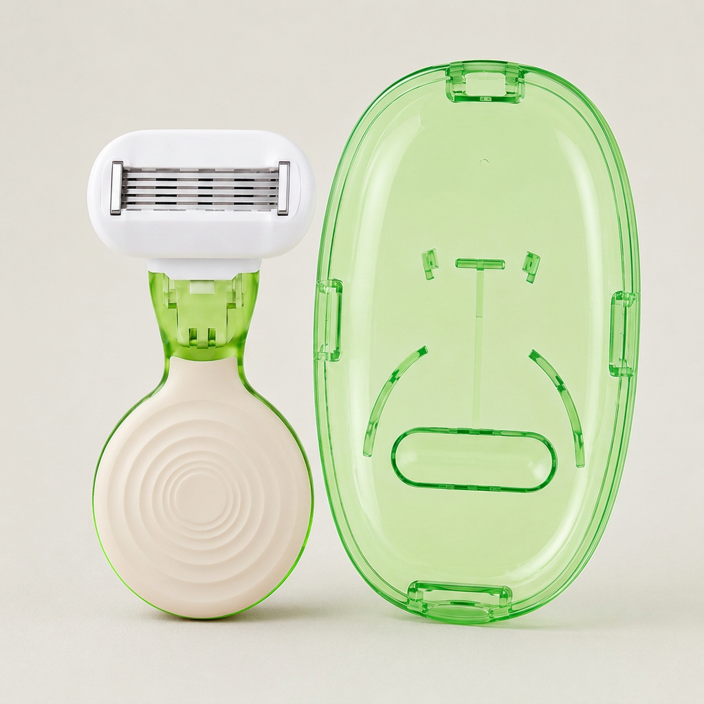 Wink lime-green razor and matching case preview